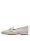 Tamaris Leather Women's Moccasins in Beige Color