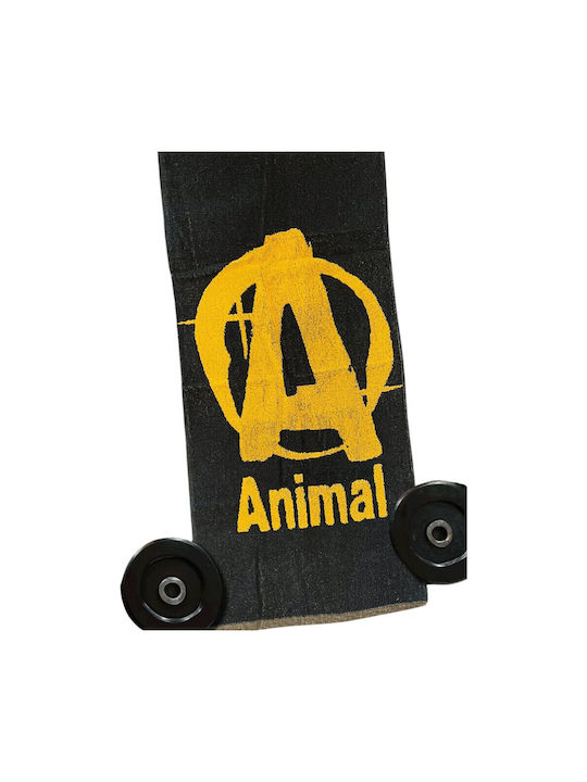 Animal Хавлия За Фитнес 100% Памучна И Транспортен Калъф Черен 100x50см Animal Хавлия За Фитнес 100% Памучна И Транспортен Калъф Черен 100x50см