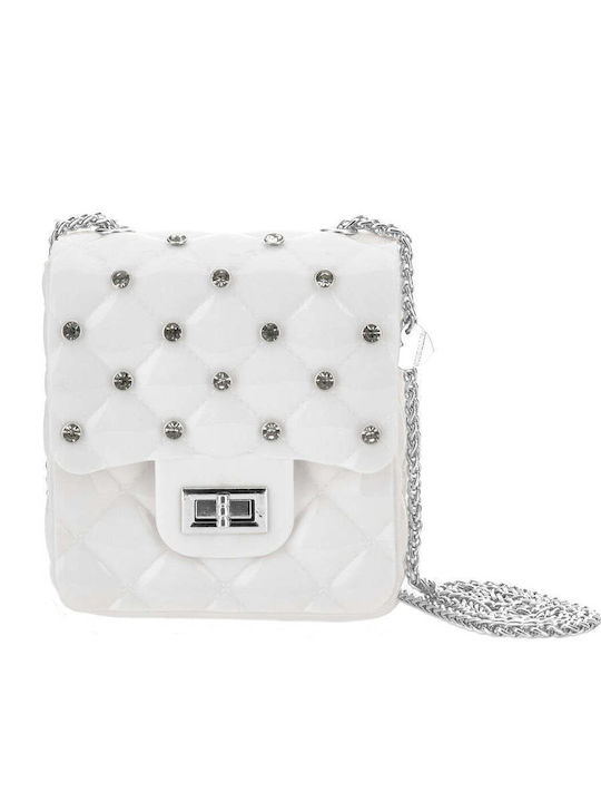 Monnalisa Kids Bag Shoulder Bag White 13cmx6cmx14cmcm