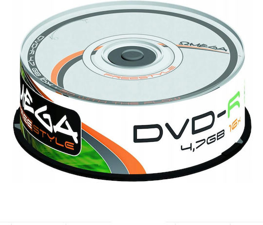 Omega Εγγράψιμα DVD-R 16x 4.7GB Cake Box 50τμχ