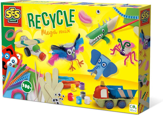 Ses Creative Jucărie de Construcție din Lemn Recycling