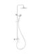 KFA Adjustable Shower Column with Bathtub Mixer 123.5cm Silver