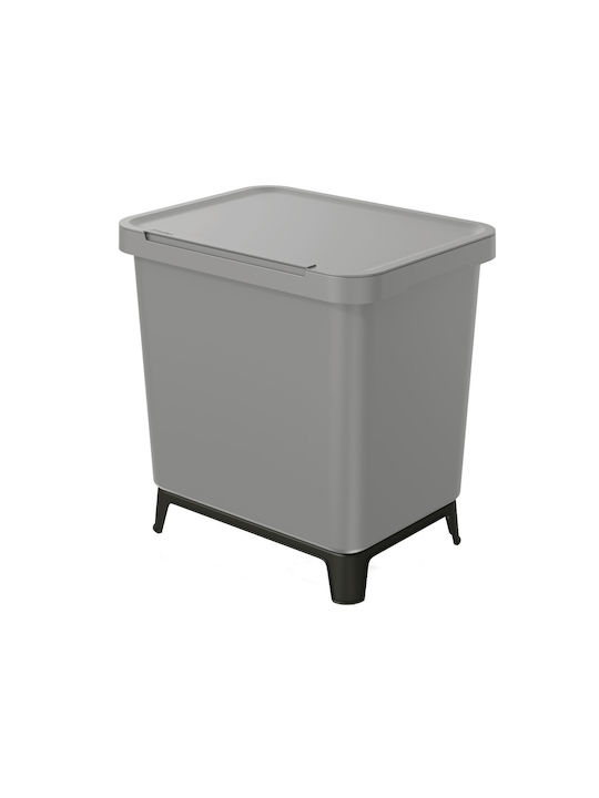 Prosperplast Waste Bin Waste Plastic Gray 1pcs