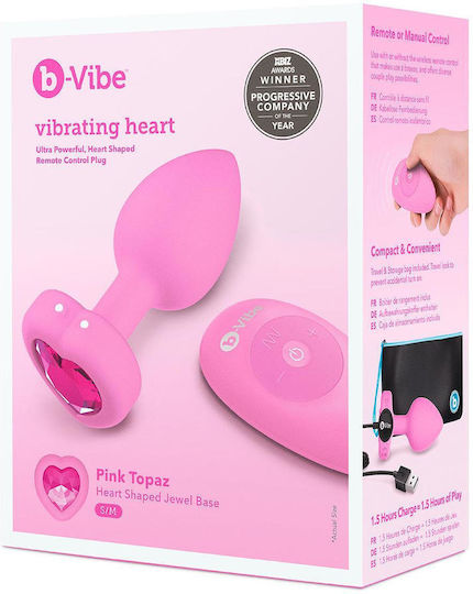 b-Vibe Dop Anal cu vibrație Mici Roz