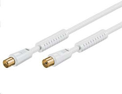 Microconnect Кабел За Антена Коаксиален Мъжки - Коаксиална Женска Бял 10м