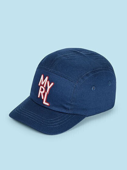 Mayoral Kids' Hat Jockey Fabric Blue