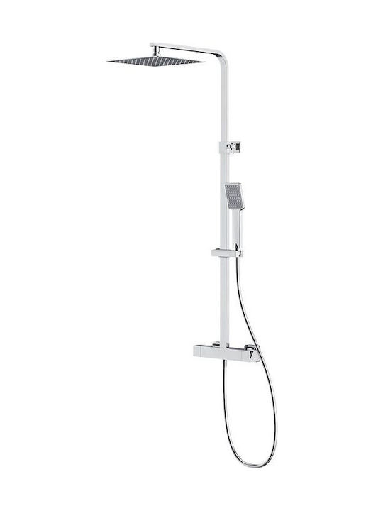 Cersanit Shower Column with Faucet Silver 5901771000471