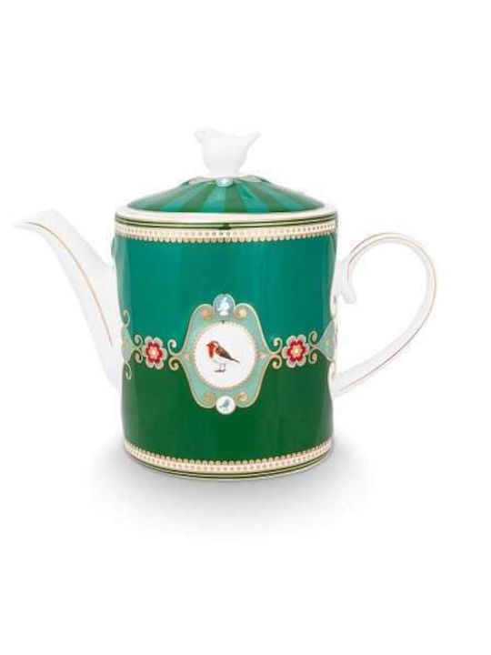 PiP Studio Love Birds Medallion Tea Set Porcelain in Green Color 1pcs