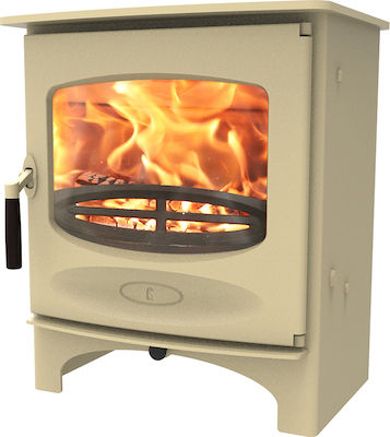 Charnwood C-Five Low Legs Χαλύβδινη Ξυλόσομπα Almond