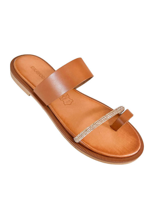 Sandale Casual Damă Din Piele Tabac Maro