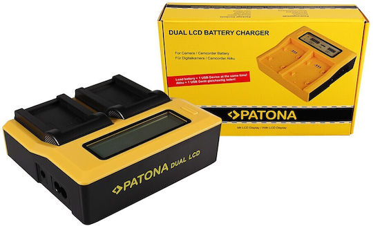 Patona Διπλός Φορτιστής Μπαταρίας Lcd Usb Συμβατός με Konica-Minolta
