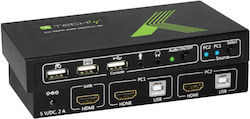 Techly IDATA KVM-HDMI2U KVM & Data Switch 028696 Techly IDATA KVM-HDMI2U KVM & Data Switch 028696