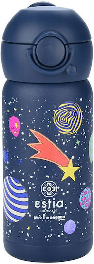 Estia Wonder Bottle Save the Aegean Kids Water Bottle Thermos Stainless Steel with Straw Non Spill Cosmic Voyagers 350ml (Various Designs/Colours)