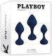 Playboy Tail Trainer Anale Plugs Elektrische Gitarren Blau 3Stück