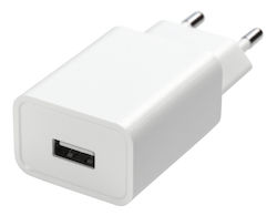 Deltaco Încărcător Fără Cablu cu Port USB-A Albς (GNG-WALL24AW)