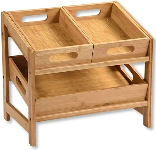 Kesper Lebensmittelregal Hölzernes 3 Ebenen Braune 58851