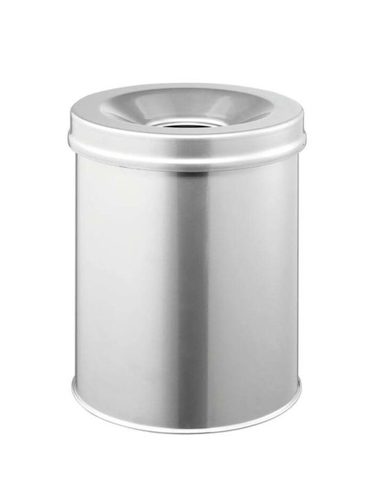Durable Κάδος Απορριμμάτων Μεταλλικός Γκρι 15lt