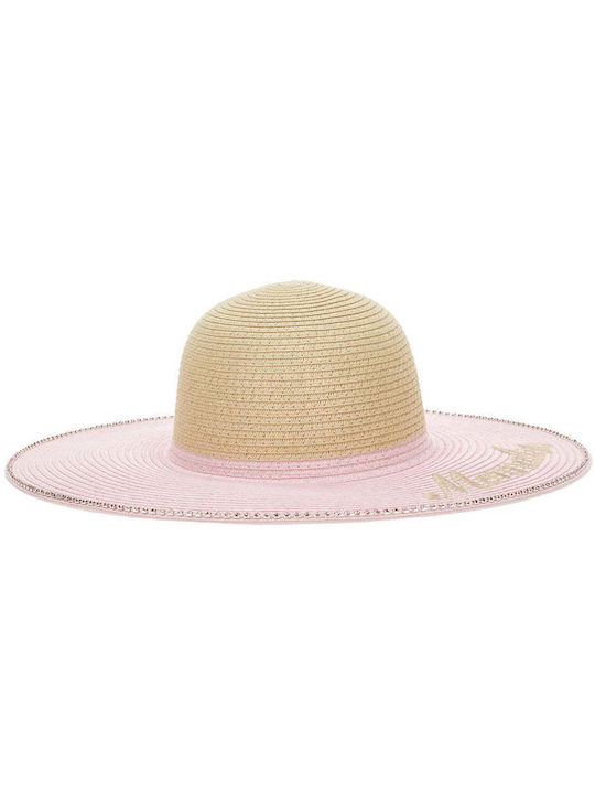 Monnalisa Παιδικό Καπέλο Ψάθινο Ροζ