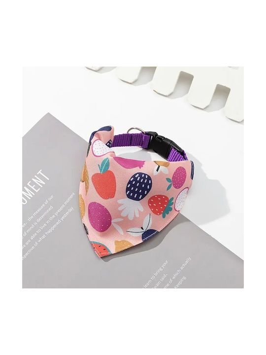Bandana Collar Dog Collar in Pink color Medium