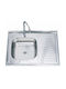 Inter Ceramic Alpaca Ένθετος Νεροχύτης Δεξιός Inox Μ80xΠ60cm Ασημί