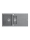GraniteQ Evan 156 Drop-In Sink Inox W100xD50cm Gray