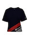Women's Athletic Blouse Short Sleeve Black
