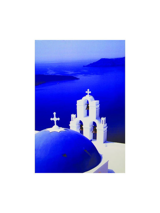 Vekrakis Island Church Painting Wooden 50x70cm