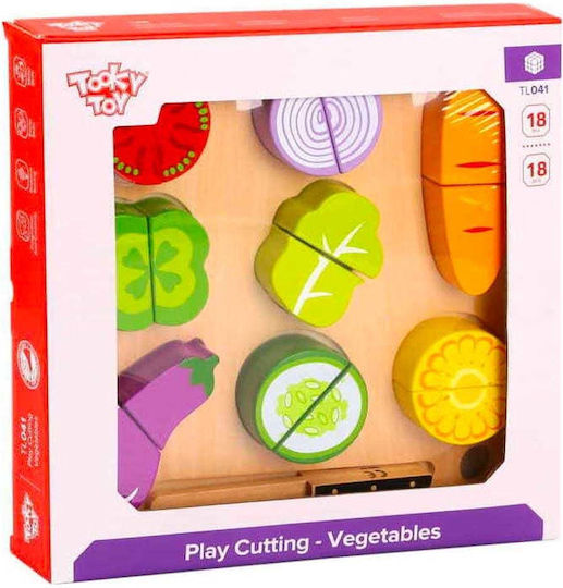 Tooky Toys Παιχνίδι Φρούτα & Λαχανικά από Ξύλο για 2+ Ετών 20τμχ