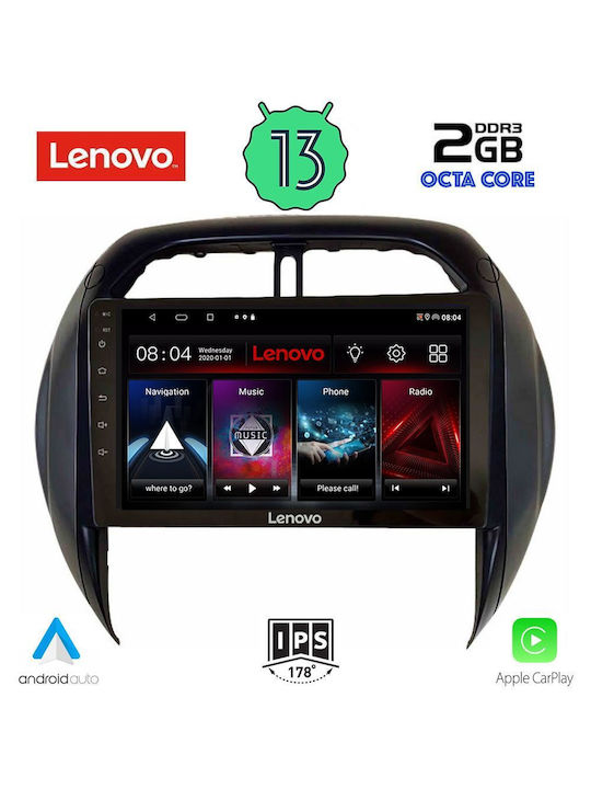 Lenovo Sistem Audio Auto pentru Toyota RAV 4 2000-2006 cu Clima (Bluetooth/USB/WiFi/GPS/Apple-Carplay/Android-Auto) cu Ecran Tactil 9"