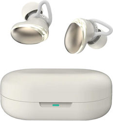 HiFuture FUSION In-ear Bluetooth Handsfree Earphones with Charging Case Ivory White