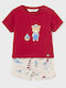 Kids' Set with Pants Summer 2pcs Red