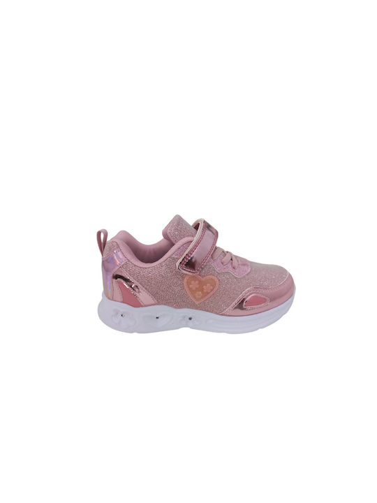 Bacio & Bacio Παιδικά Sneakers με Φωτάκια Ροζ