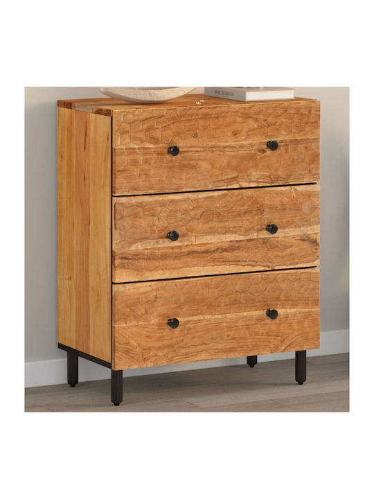 Comoda pentru Dormitor din Lemn Masiv Acacia 60x33x75buc