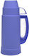 Flasche Thermosflasche Glas / Kunststoff 680ml Blau mit Kappenbecher