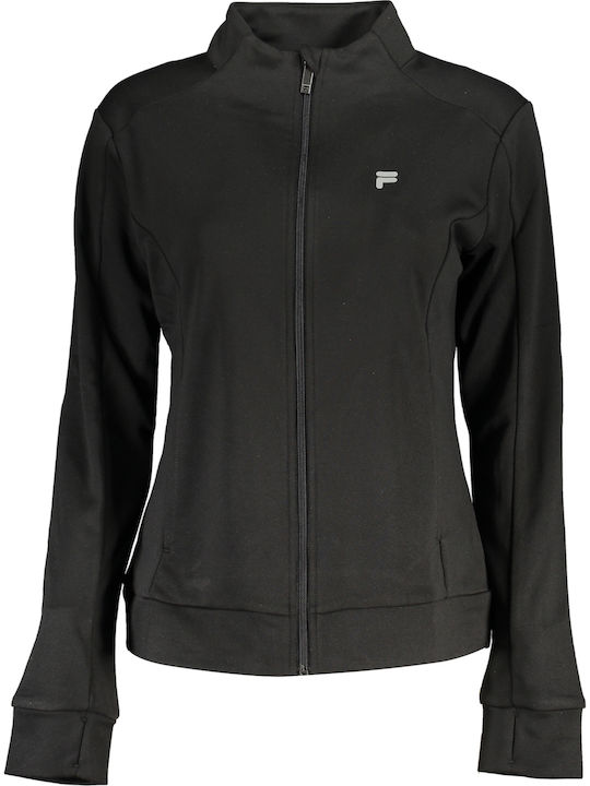 Lang Damen Sweatshirtjacke Black