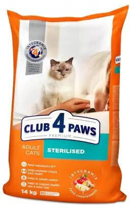 Club 4 Paws Premium Hrană Uscată pentru Pisici Sterilizate cu Carne / Pui 0.3kg