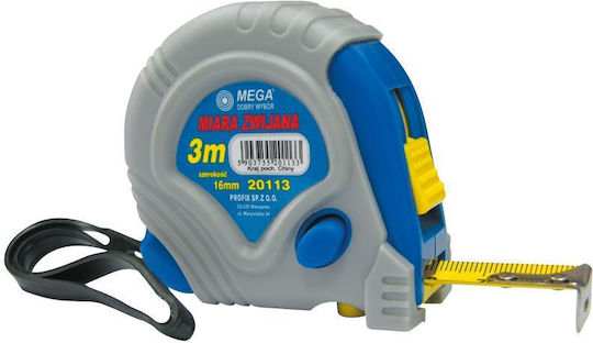 Mega Μετροταινία με Αυτόματη Επαναφορά 16mm x 2m