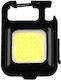 Entac Rechargeable Keychain Flashlight LED IP54 with Maximum Brightness 300lm Black