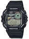 Casio Collection Digital Men's Watch Chronograph Battery with Black Rubber Strap