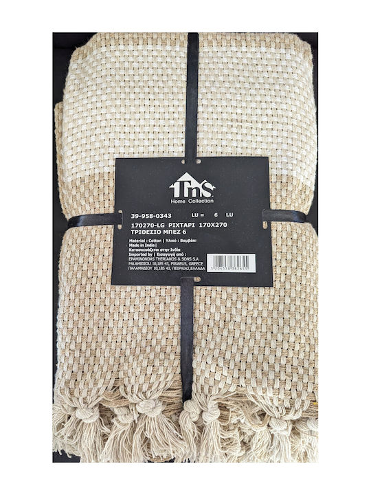 TnS Three-Seater Sofa Throw 170x270cm Beige