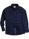 Kinder Hemd Langarm Marineblau