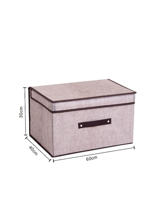 Tpster Stoff Aufbewahrungsbox mit Deckel Rosa 60x40x30cm 1Stück