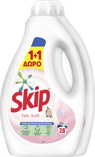 Skip Talc Soft Υγρό Απορρυπαντικό για Μάλλινα Ρούχα 1.4lt (28 Μεζούρες) 1+1 Δώρο