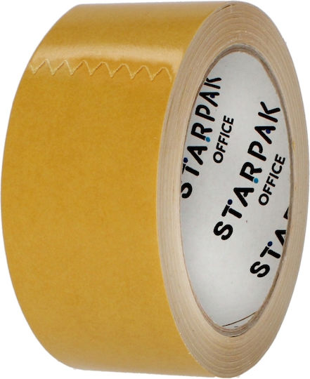Starpak Αυτοκόλλητη Ταινία Διπλής Όψης Κίτρινη 25mx48mm