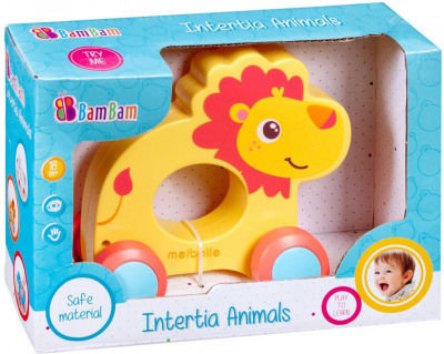 Pull-Along Toy Animal On Spikes - Lion for 18++ Months