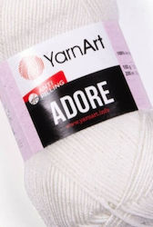 YarnArt Νήμα Πλεξίματος Ακρυλικό Λευκό 280m 100gr