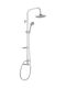 Deante Neo Joko Round Adjustable Shower Column with Mixer Silver