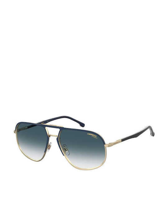 Carrera Men's Sunglasses with Gold Metal Frame and Blue Gradient Lens 318/S KY2/08