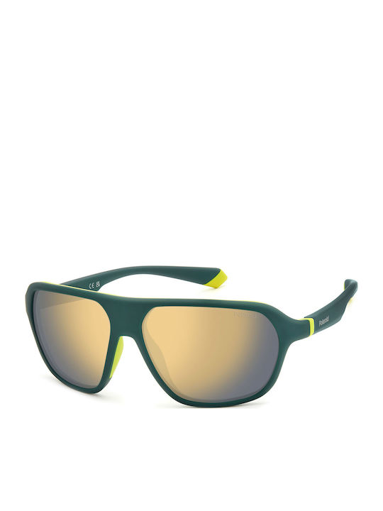 Polaroid Bărbătești Ochelari de soare cu Verde Cadru și Aur Polarized Oglindă Lentilă PLD2152/S DLD/LM