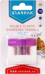 Starpak Plastic Double Pencil Sharpener Purple